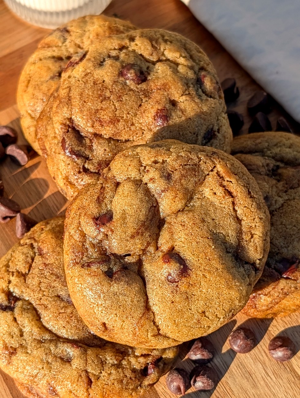 Homemade brown butter chocolate chip cookies