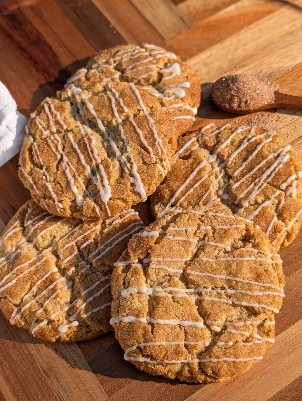 Homemade cinnamon roll cookies