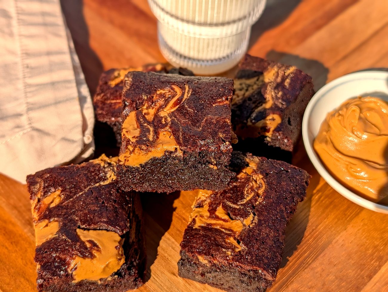 Peanut butter brownies